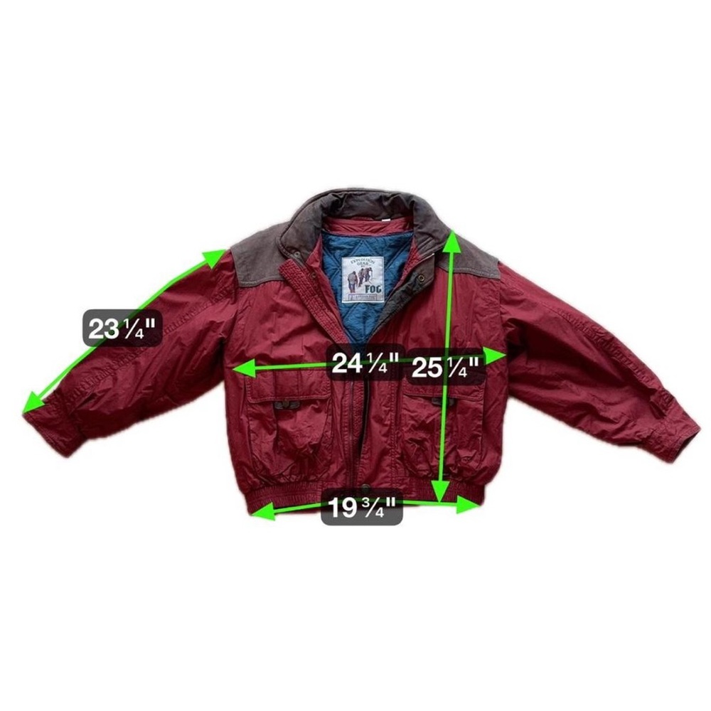LONDON FOG Vintage Red Jacket with Brown Accents - Picture 4 of 4